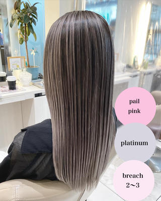 セミロング カラー 山崎俊輔/髪質改善 /バレイヤージュのヘアスタイル