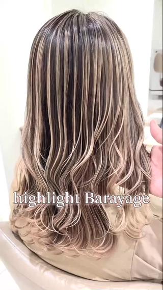 髪質改善ハイライトバレイヤージュ 