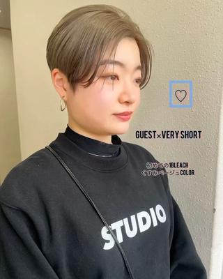 ショート カラー ショート/ボブ/ 心斎橋/宮脇美奈のヘアスタイル