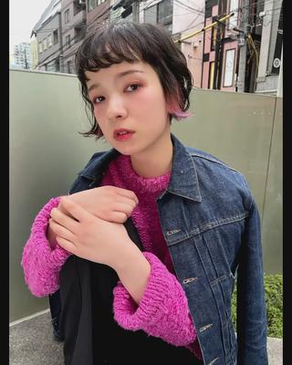 ショート カラー ショート/ボブ/ 心斎橋/宮脇美奈のヘアスタイル