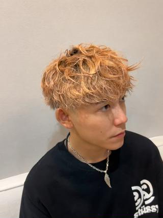 ショート カラー メンズ SHION men's permのヘアスタイル