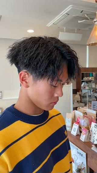 パーマ メンズ 仙台/メンズ/ フェザー/リョウのヘアスタイル