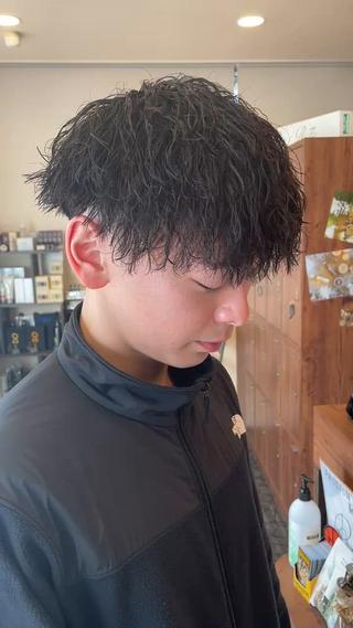 パーマ メンズ 仙台/メンズ/ フェザー/リョウのヘアスタイル