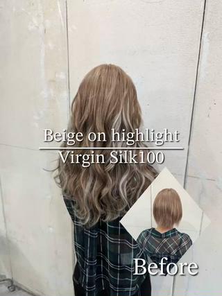 ハイライトやバレイヤージュはシールエクステで簡単に再現も可能です 