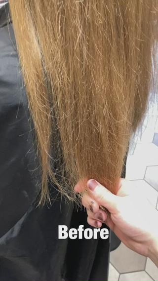 目指せ艶髪女子

他店様でブリーチ一回で無理やり明るくされた
ハイダメージ毛につるつる枝毛カットと
超髪質改善トリートメントでツヤツヤ髪に


ハイダメージで困ってる方は一度相談して下さい 