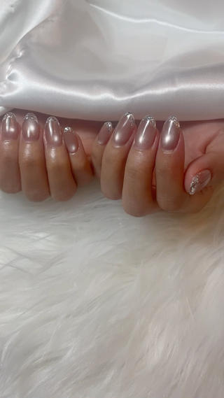 #青葉台ネイル#藤が丘ネイル#マグネットネイル#シンプルネイル#キラキラネイル #定額デザイン#フレンチネイル#春ネイル 