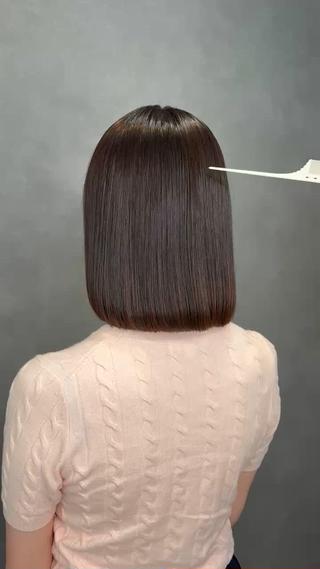 クオライン縮毛矯正でダメージレスでまとまりのあるツヤ髪に️！ 