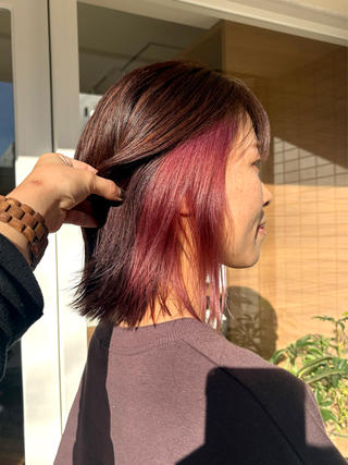 ミディアム カラー HaKUmaison ノエ／久屋大通 高岳のヘアスタイル