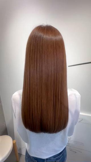 酸性ストレート+髪質改善トリートメント 