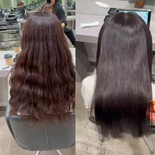 エイジング毛、癖強、ハイダメージ毛を美髪縮毛矯正 