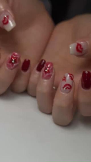 赤ネイル#ハートネイル
リボンネイル
韓国ネイル
リップネイル