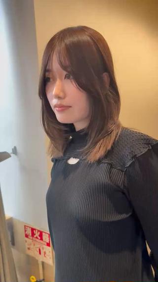 ミディアム sand omotesando所属・レイヤーカット ショートカットパーマのヘアスタイル