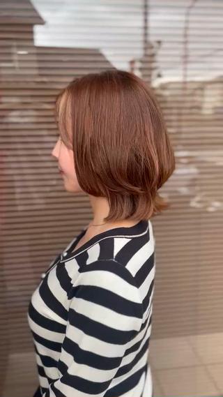 表面にレイヤーを入れて、全体の長さは整えてカットしました︎ 