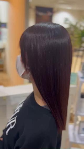 ミディアム ボブ/ショートボブ/ 縮毛矯正/吉川清保のヘアスタイル