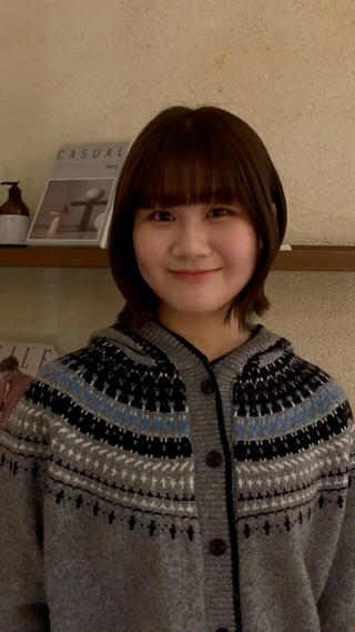 ミディアム 武田玲音/カラー モデル/堀江のヘアスタイル