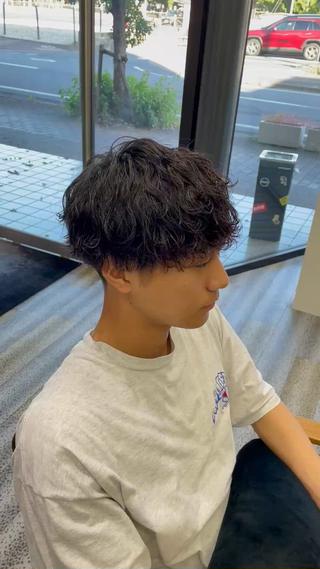 ショート パーマ メンズ 【メンズ特化】岩瀬 武【メンズパーマ】のヘアスタイル