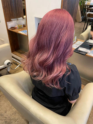 ロング カラー 【完全個室】髪質改善 暖色カラー/山崎唯奈のヘアスタイル