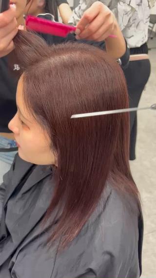 カラー ベージュ・ラベンダー カラー🎀りりのヘアスタイル