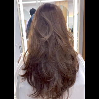 ロング カラー momo もものヘアスタイル