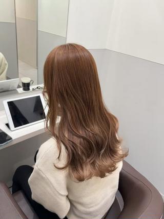 上品なレイヤーカット
ブリーチ無しミルクティーベージュ
※ベース9トーン以上ではない方はダブルカラー
 