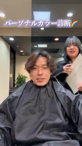 ショート カラー メンズ ハイトーン/パーソナ ルカラー診断・ユキノのヘアスタイル