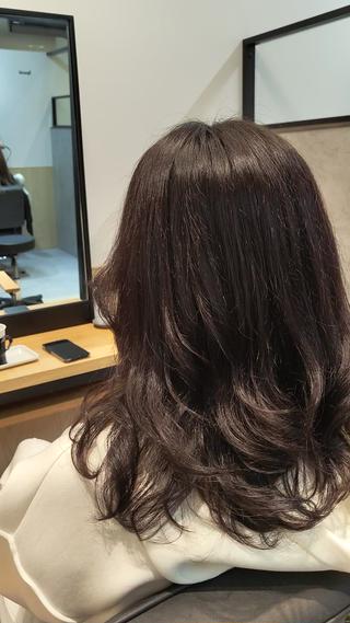 ラベンダーアッシュでトーンダウンさせていただきました！ 