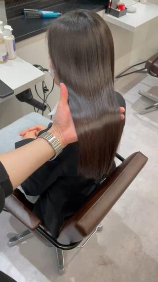 ロング 韓国風cut/ 縮毛矯正/正岡幹康のヘアスタイル