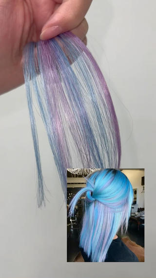 セミロング カラー 岡山ハイトーン・ ルーツカラー/こもものヘアスタイル