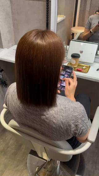 カラー 松井 咲樹のヘアスタイル