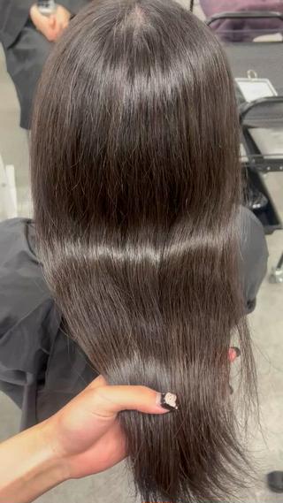 セミロング 大人上品ベージュ 🎀HARUNAのヘアスタイル