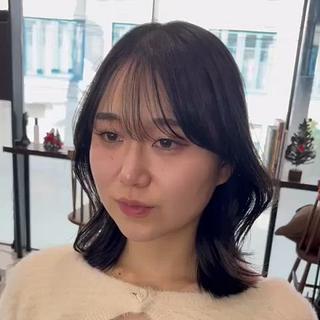 アイロン使ってません！
ムースをつけるだけで完成です！ 