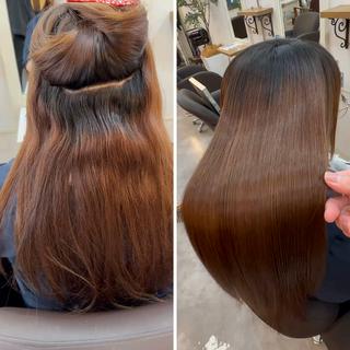 ロング カラー パーマ ヘアアレンジ メンズ キッズ ネイル マツエク・マツパ アイブロウ 🪽美髪の神🪽 💎RYUSEI💎のヘアスタイル