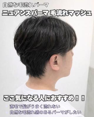 ミディアム パーマ メンズ 韓国ヘア/メンズ カット&パーマ 猿川のヘアスタイル