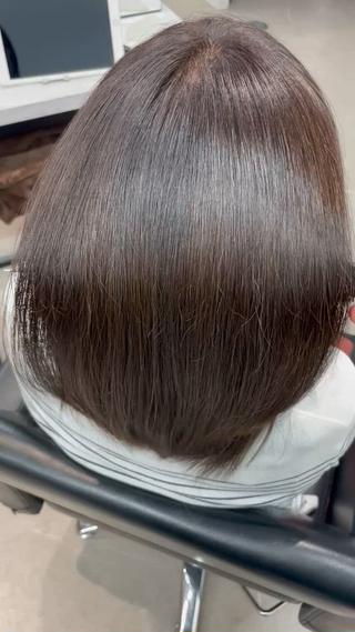 カラーの上から髪質改善トリートメントを塗る事でダメージ軽減
艶髪求めている方は是非 