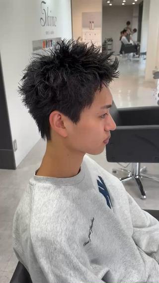 ショート パーマ メンズ 【店長】メンズ職人 短髪　ハイトーン🔥のヘアスタイル