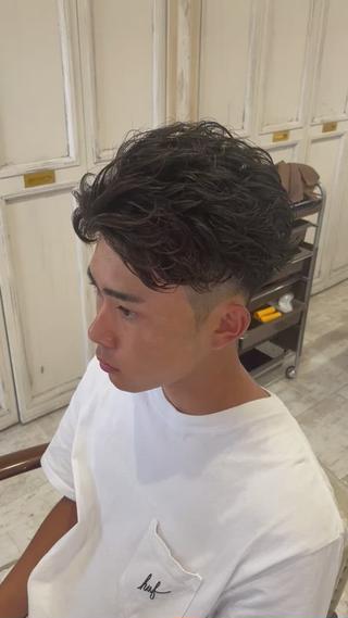 ショート パーマ メンズ 【店長】メンズ職人 短髪　ハイトーン🔥のヘアスタイル