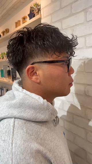 パーマ メンズ 【店長】メンズ職人 短髪　ハイトーン🔥のヘアスタイル