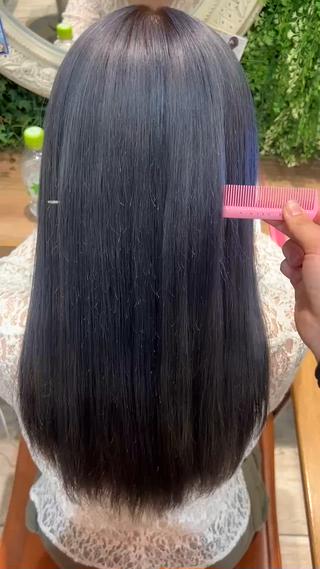 ロング しゅり/韓国艶カラー 🩶🫧エクステ🎀のヘアスタイル