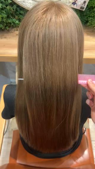 ロング しゅり/韓国艶カラー 🩶🫧エクステ🎀のヘアスタイル