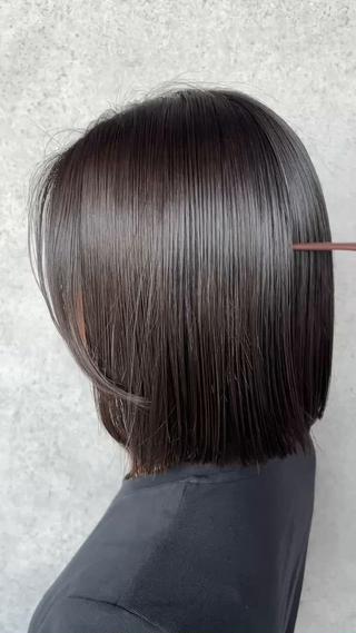 ダメージレスカラー
ダメージレスカラーと超音波トリートメントで艶髪に 