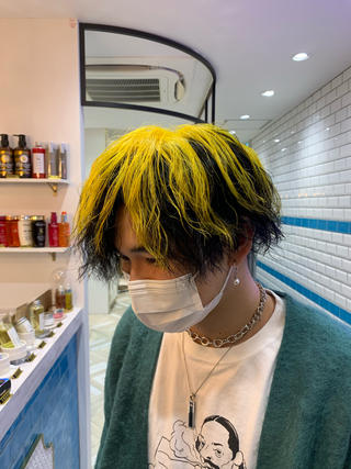 ミディアム カラー メンズ 新宿/韓国レイヤー 髪質改善カラー/角所のヘアスタイル