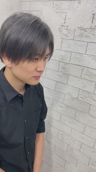 ショート カラー メンズ ホワイト/店長/カラ ー講師/錦糸町/岩崎のヘアスタイル