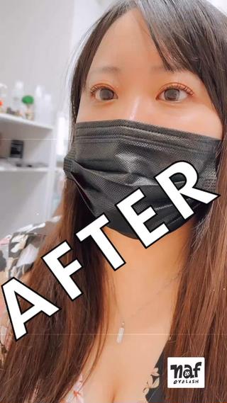 まつ毛パーマ施術後
 