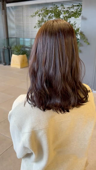 セミロング カラー PULSE yokohama所属・横浜駅/韓国レイヤー カット/髪質改善のヘアスタイル