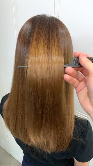 カラー パーマ レイヤー/透明感 カラー🌿KANTAのヘアスタイル