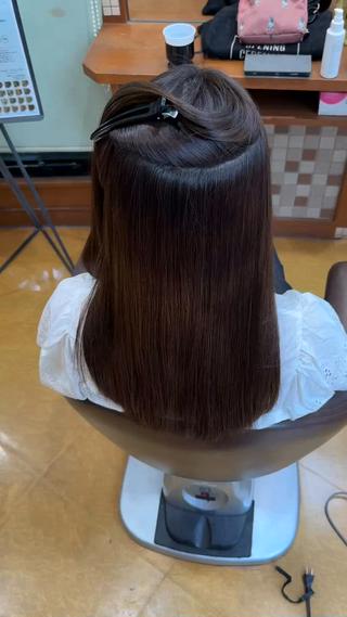 ロング ヘアショップキャリー所属・森田敦 縮毛矯正/髪質改善のヘアスタイル