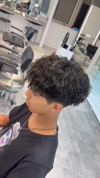 ショート パーマ メンズパーマ特化 園田　楓莉のヘアスタイル