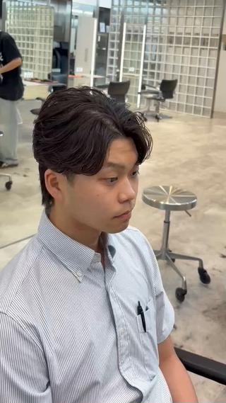 ショート パーマ メンズパーマ特化 園田　楓莉のヘアスタイル