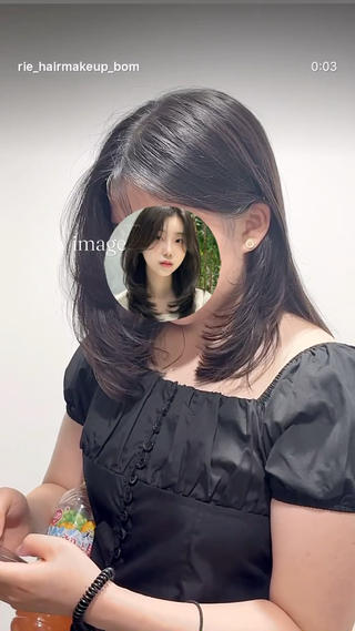 ミディアム カラー パーマ ヘアアレンジ パク・ボミン小野リエ 韓国ハーフ🦊のその他イメージ