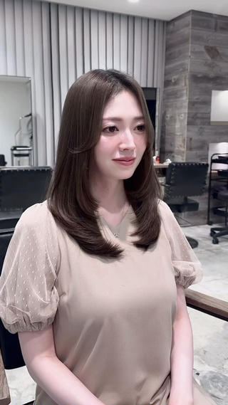 ミディアム カラー パーマ ヘアアレンジ パク・ボミン小野リエ 韓国ハーフ🦊のその他イメージ